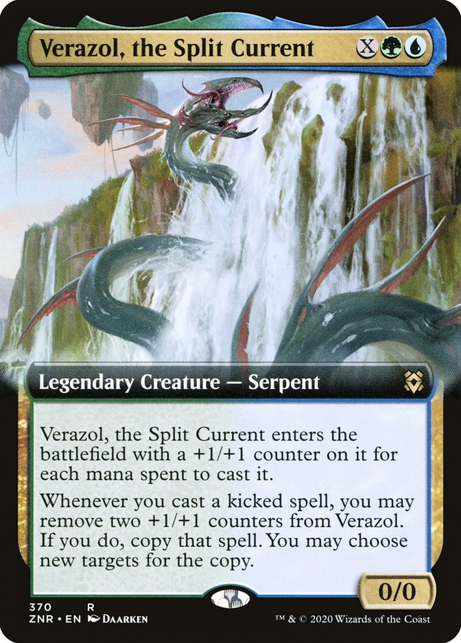 Verazol, the Split Current (Extended Art) [Zendikar Rising] | Cards and Coasters CA