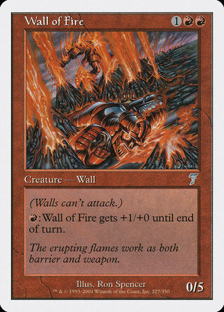 Wall of Fire [Seventh Edition] | Cards and Coasters CA