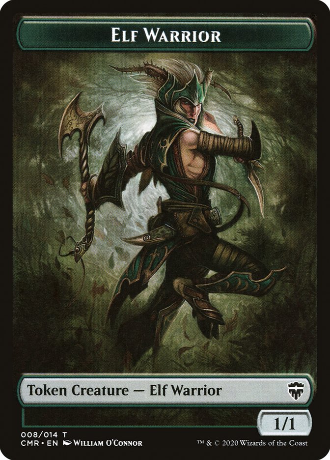 Elf Warrior // The Monarch Token [Commander Legends Tokens] | Cards and Coasters CA