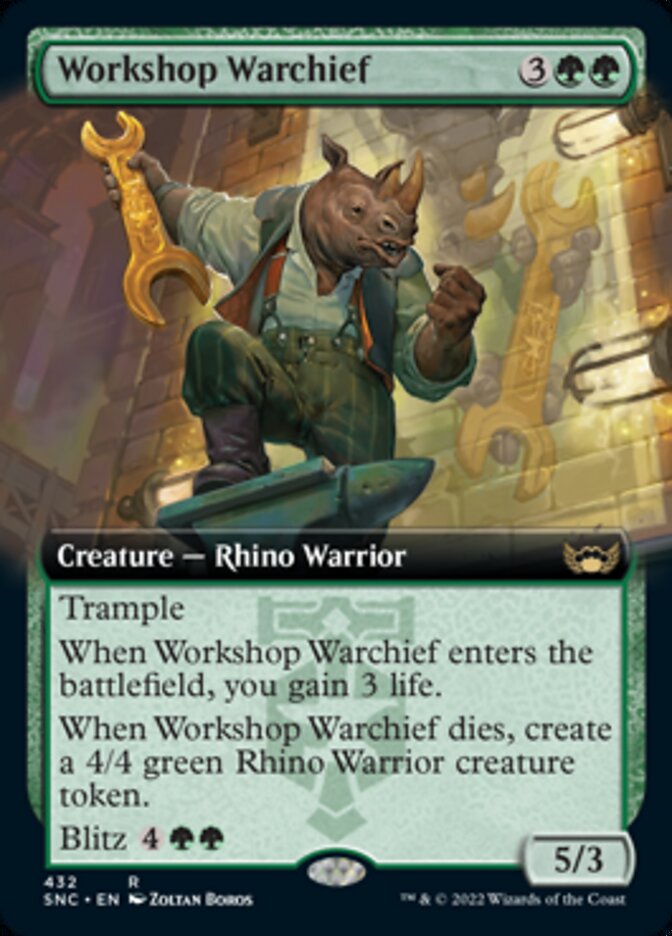 Workshop Warchief (Extended Art) [Streets of New Capenna] | Cards and Coasters CA