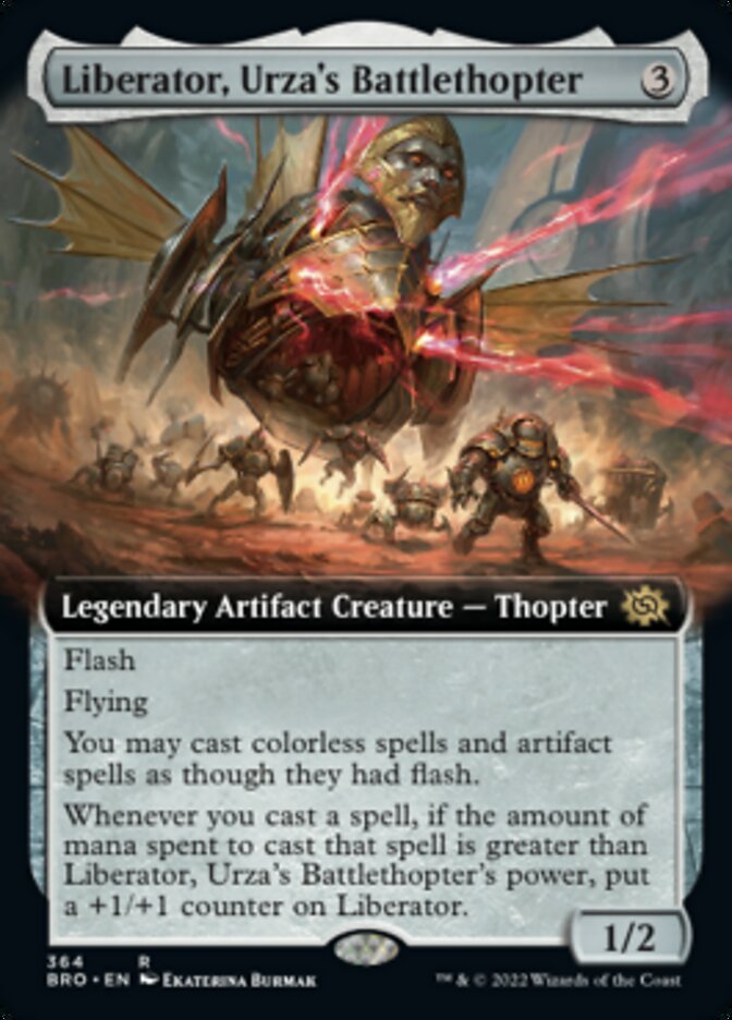 Liberator, Urza's Battlethopter (Extended Art) [The Brothers' War] | Cards and Coasters CA