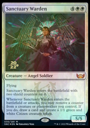 Sanctuary Warden [Streets of New Capenna Prerelease Promos] | Cards and Coasters CA