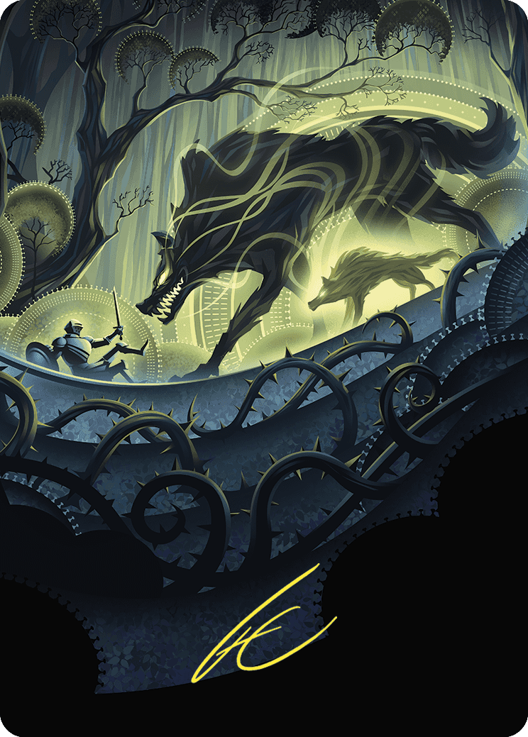 Unnatural Growth Art Card (Gold-Stamped Signature) [Wilds of Eldraine Art Series] | Cards and Coasters CA