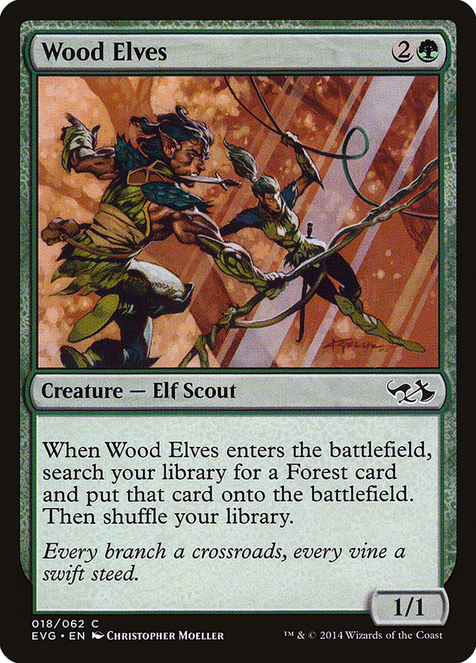 Wood Elves (Elves vs. Goblins) [Duel Decks Anthology] | Cards and Coasters CA