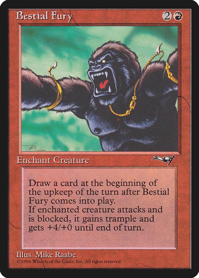 Bestial Fury (Looking Left) [Alliances] | Cards and Coasters CA