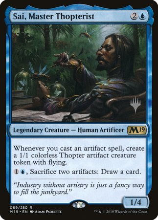 Sai, Master Thopterist [Core Set 2019 Promos] | Cards and Coasters CA