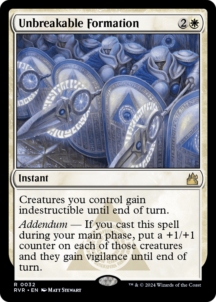 Unbreakable Formation [Ravnica Remastered] | Cards and Coasters CA