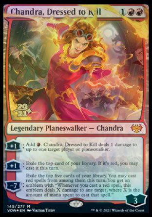 Chandra, Dressed to Kill [Innistrad: Crimson Vow Prerelease Promos] | Cards and Coasters CA