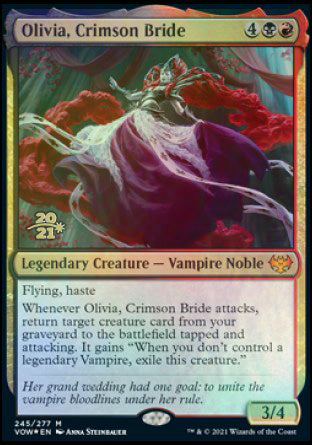 Olivia, Crimson Bride [Innistrad: Crimson Vow Prerelease Promos] | Cards and Coasters CA