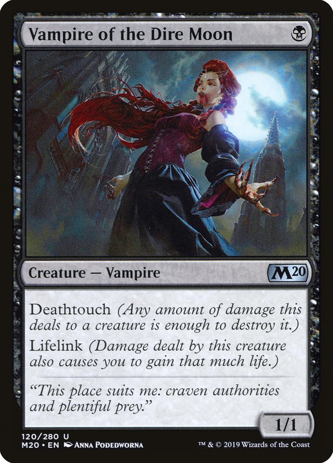 Vampire of the Dire Moon [Core Set 2020] | Cards and Coasters CA