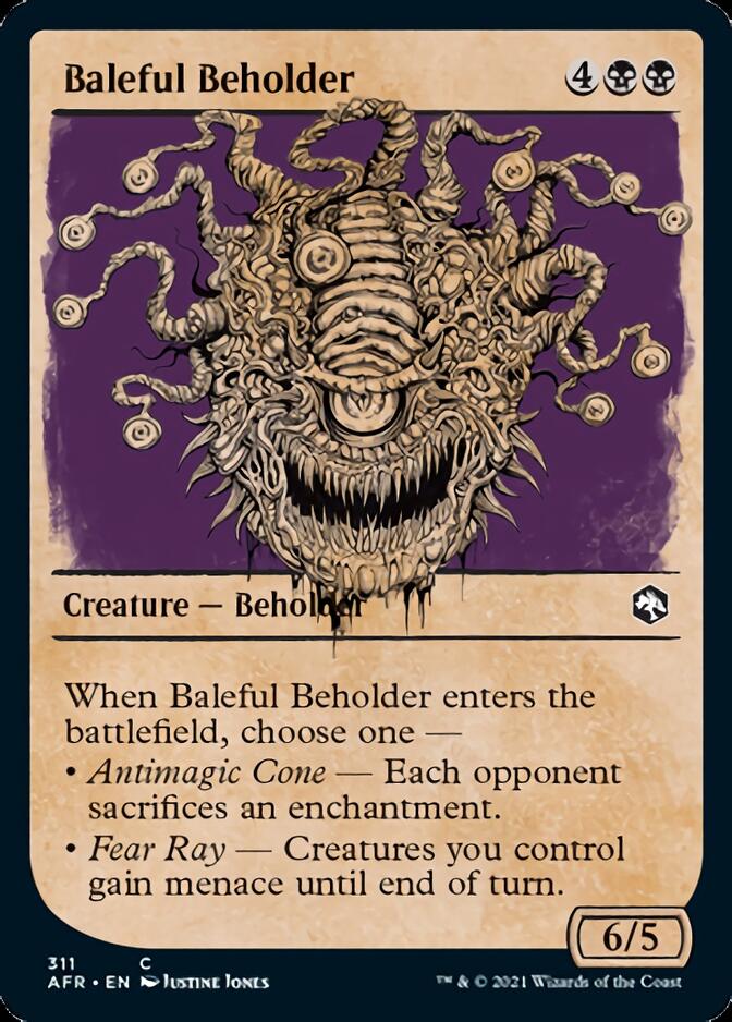 Baleful Beholder (Showcase) [Dungeons & Dragons: Adventures in the Forgotten Realms] | Cards and Coasters CA