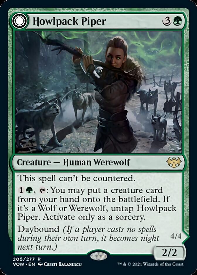 Howlpack Piper // Wildsong Howler [Innistrad: Crimson Vow] | Cards and Coasters CA