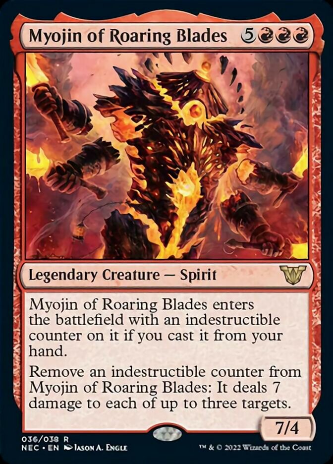 Myojin of Roaring Blades [Kamigawa: Neon Dynasty Commander] | Cards and Coasters CA