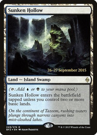 Sunken Hollow [Battle for Zendikar Promos] | Cards and Coasters CA