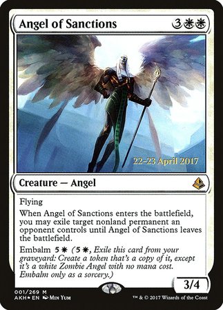 Angel of Sanctions [Amonkhet Promos] | Cards and Coasters CA