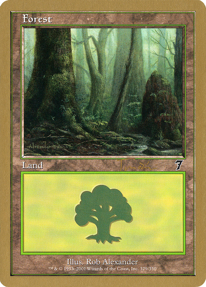 Forest (jt329) (Jan Tomcani) [World Championship Decks 2001] | Cards and Coasters CA