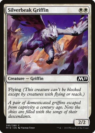 Silverbeak Griffin [Core Set 2019] | Cards and Coasters CA