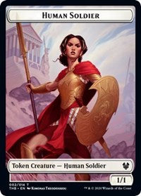 Human Soldier // Nightmare Double-sided Token [Theros Beyond Death Tokens] | Cards and Coasters CA