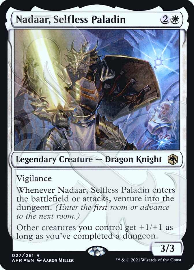 Nadaar, Selfless Paladin (Ampersand Promo) [Dungeons & Dragons: Adventures in the Forgotten Realms Promos] | Cards and Coasters CA