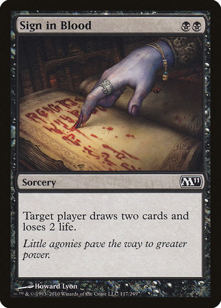 Sign in Blood [Magic 2011] | Cards and Coasters CA