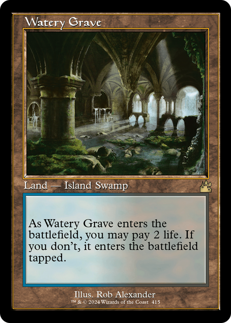 Watery Grave (Retro) [Ravnica Remastered] | Cards and Coasters CA