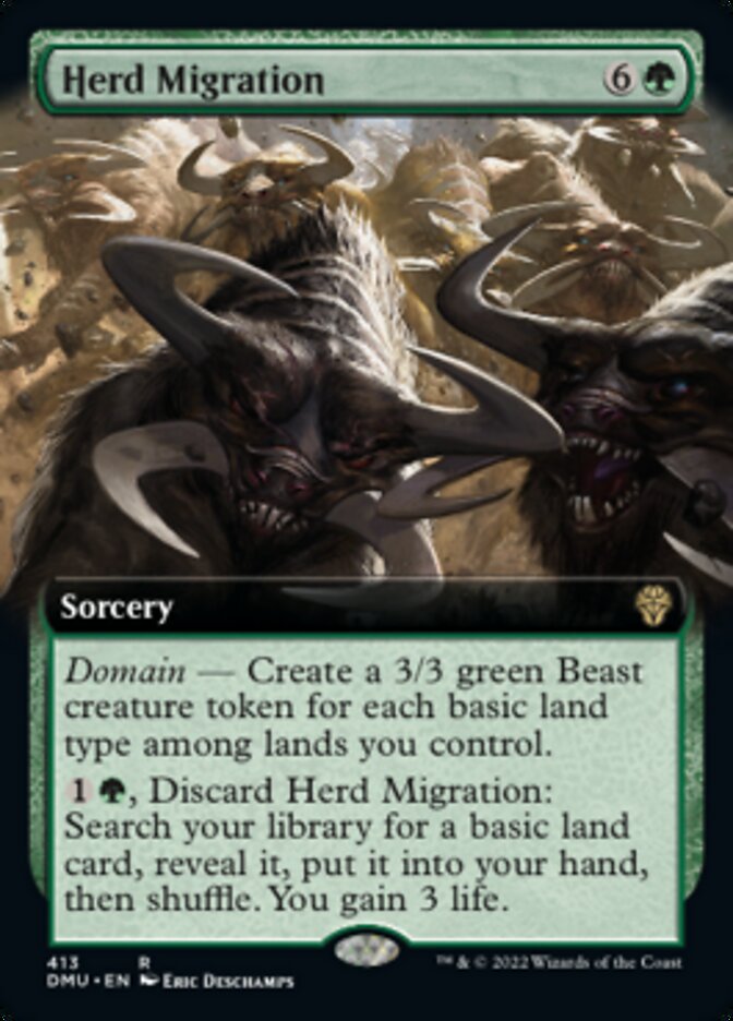 Herd Migration (Extended Art) [Dominaria United] | Cards and Coasters CA