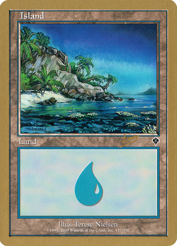 Island (rl337a) (Raphael Levy) [World Championship Decks 2002] | Cards and Coasters CA