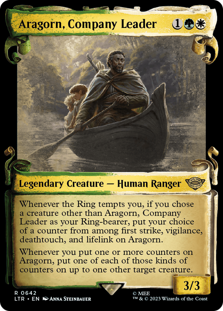 Aragorn, Company Leader [The Lord of the Rings: Tales of Middle-Earth Showcase Scrolls] | Cards and Coasters CA