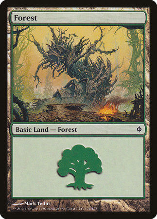 Forest (174) [New Phyrexia] | Cards and Coasters CA