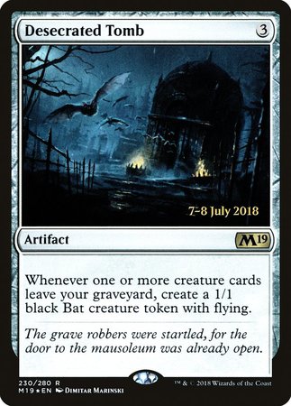 Desecrated Tomb [Core Set 2019 Promos] | Cards and Coasters CA