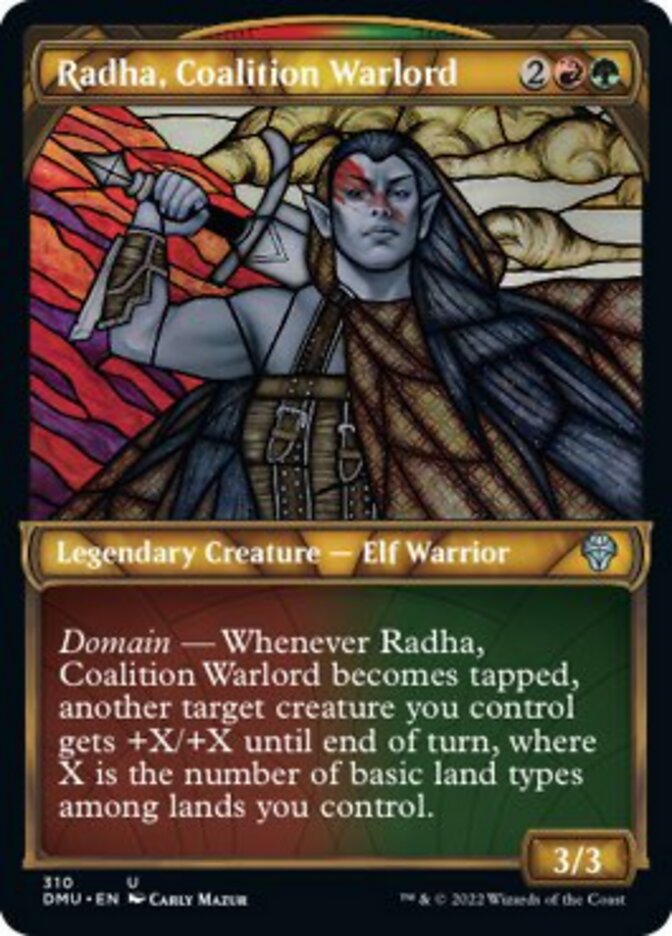 Radha, Coalition Warlord (Showcase) [Dominaria United] | Cards and Coasters CA