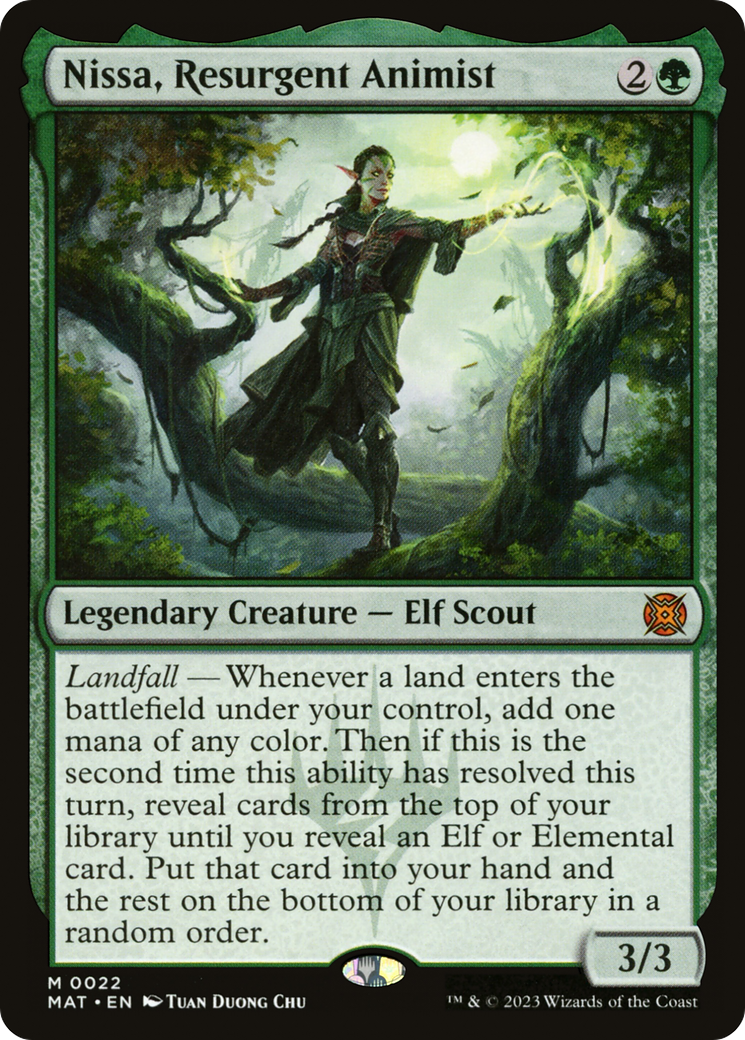 Nissa, Resurgent Animist [March of the Machine: The Aftermath] | Cards and Coasters CA