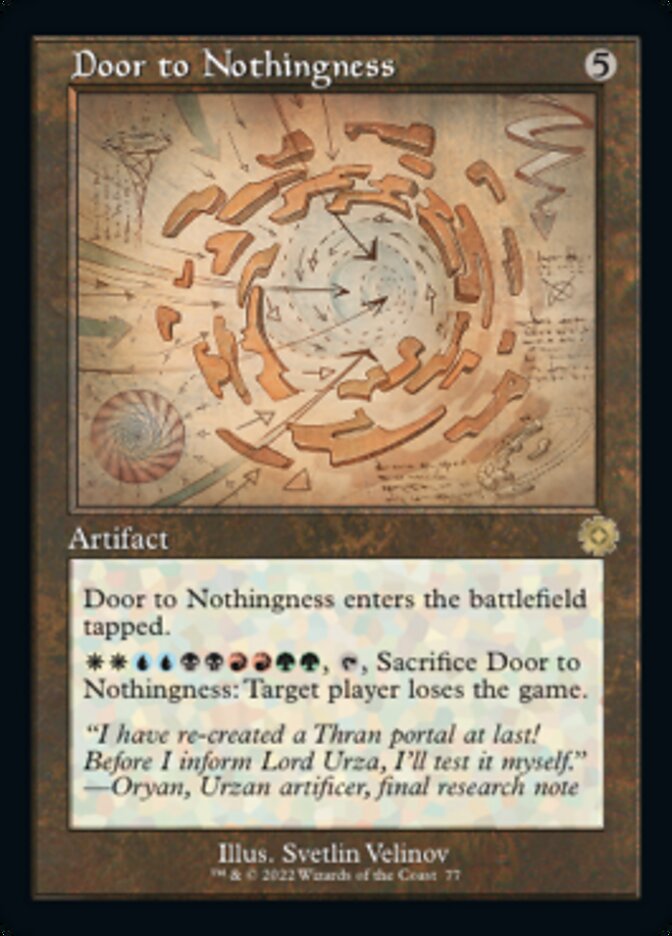 Door to Nothingness (Retro Schematic) [The Brothers' War Retro Artifacts] | Cards and Coasters CA