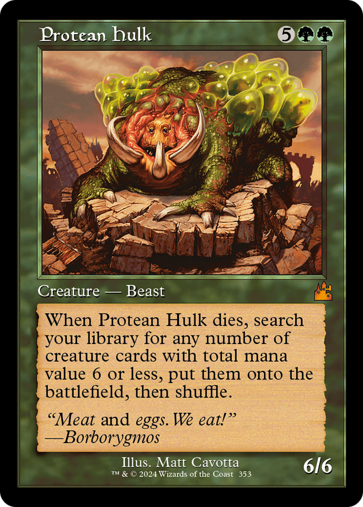 Protean Hulk (Retro Frame) [Ravnica Remastered] | Cards and Coasters CA