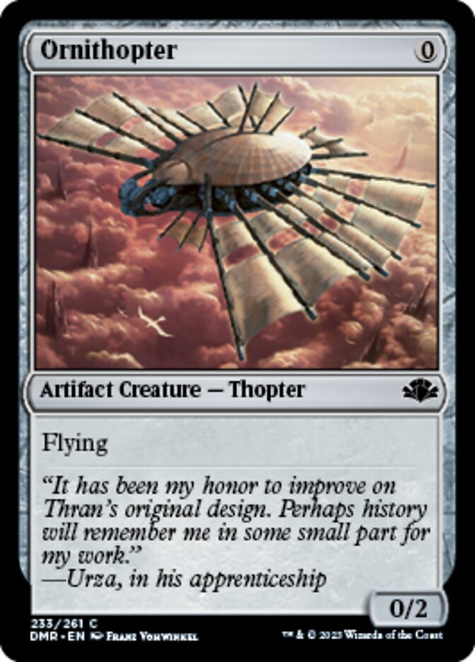 Ornithopter [Dominaria Remastered] | Cards and Coasters CA