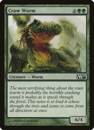 Craw Wurm [Magic 2010] | Cards and Coasters CA