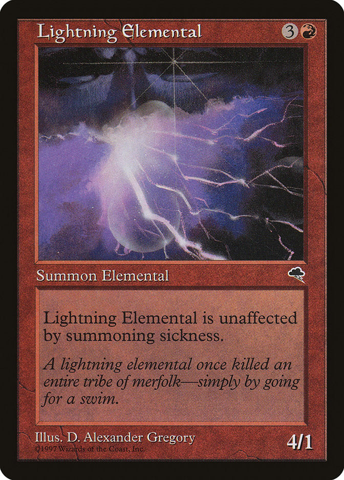 Lightning Elemental [Tempest] | Cards and Coasters CA