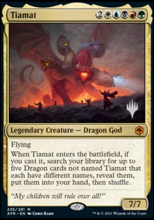 Tiamat (Promo Pack) [Dungeons & Dragons: Adventures in the Forgotten Realms Promos] | Cards and Coasters CA