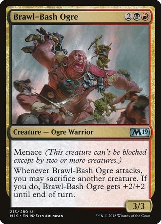 Brawl-Bash Ogre [Core Set 2019] | Cards and Coasters CA