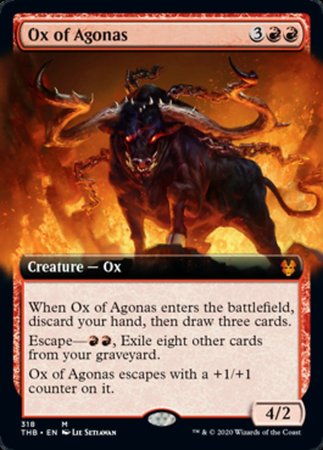 Ox of Agonas (Extended Art) [Theros Beyond Death] | Cards and Coasters CA