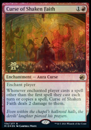 Curse of Shaken Faith [Innistrad: Midnight Hunt Prerelease Promos] | Cards and Coasters CA