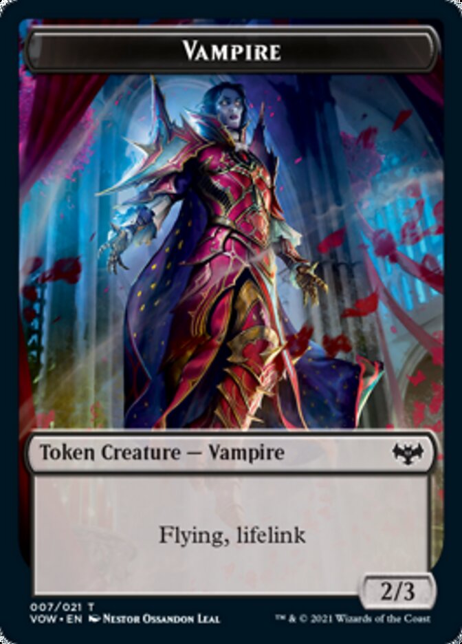 Vampire Token (007) [Innistrad: Crimson Vow Tokens] | Cards and Coasters CA