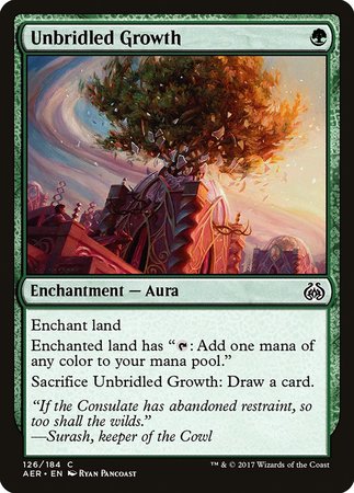 Unbridled Growth [Aether Revolt] | Cards and Coasters CA