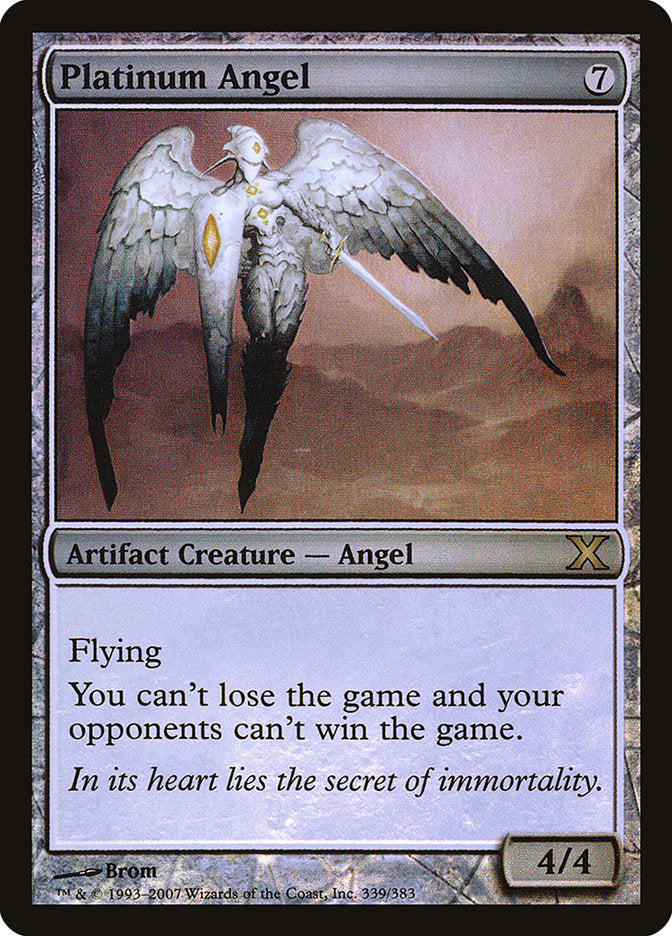 Platinum Angel (Premium Foil) [Tenth Edition] | Cards and Coasters CA