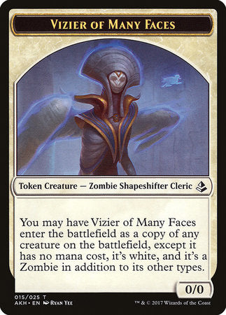 Vizier of Many Faces Token [Amonkhet Tokens] | Cards and Coasters CA