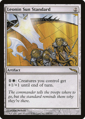 Leonin Sun Standard [Mirrodin] | Cards and Coasters CA