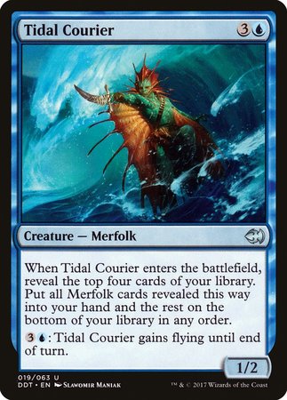 Tidal Courier [Duel Decks: Merfolk vs. Goblins] | Cards and Coasters CA