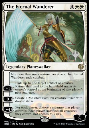 The Eternal Wanderer (Promo Pack) [Phyrexia: All Will Be One Promos] | Cards and Coasters CA