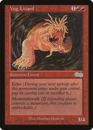 Vug Lizard [Urza's Saga] | Cards and Coasters CA