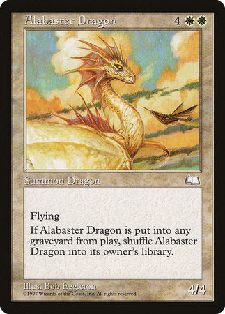 Alabaster Dragon [Weatherlight] | Cards and Coasters CA